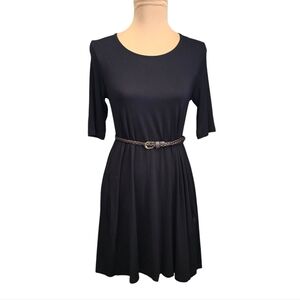NWT Women's Philosophy Black Mini Dress Elbow Sleeve Length - xs